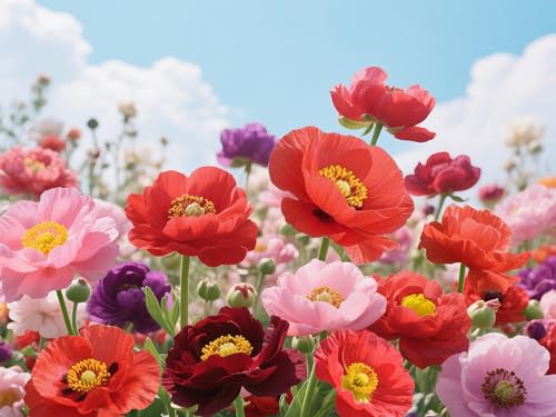 Muzagroo Paint by Numbers Oil Painting Kits for Adults DIY Poppy Flowers Oil Painting for Beginners Hand Crafts Kits with Brushes and Acrylic Paints 16x20 inches (Poppy) - color: Poppy