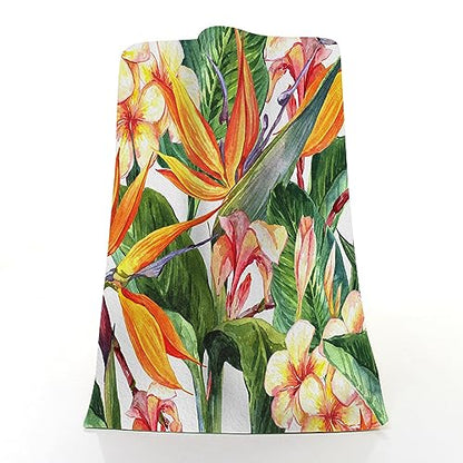 Pehede Exotic Flowers Hand Towel Bird of Paradise Tropical Seamless Pattern Soft Guest Face Bath Towel Bathroom Decorations Thin Kitchen Tea Dish Towels 15 x 30 inch - color: Exotic Flowers