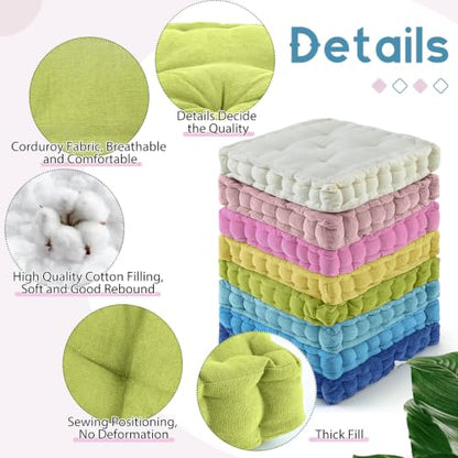 Jerify Macaron 8 Pcs Large Floor Pillow Cushion,Square 20 x 20 - color: Macaron, size: Square 20 x 20