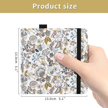 5x5 Watercolor Sketchbook,Mixed Media Pad,Travel Portable Drawing Journal | 140LB/300gsm 20Sheets/40Pages Watercolor Paper,Cold Press,Cloth Fabric Hardcover,Sewing Binding,Lay-Flat.Grey Flower - color: 300gsm-Grey Flower