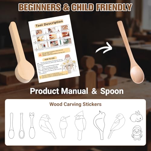 KINGBRO 20 PCS Wood Carving Kit for Beginners, Whittling Kit for Beginner and Kids, Wood Carving Tools with Safety Protection. 8 pcs Whittling Knife Wood Carving Set with 2 pcs Custom Sticker