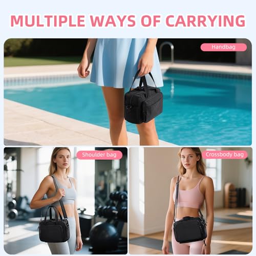 mini gym bag for women, travel duffel bag with wet pockets and Shoe Compartment,Lightweight carry on weekender duffel, water resistant,for sports,yoga,dance,green - color: green