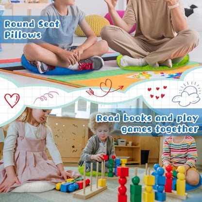 Tinideya 24 Pcs Floor Cushions Classroom,Medium 15.7 Inch,Blue-Green - color: Blue-green, size: Medium 15.7 Inch