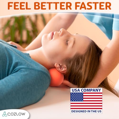 Peanut Massage Ball - Deep Tissue Therapy, Pain Relief - Energizing Orange - color: Energizing Orange