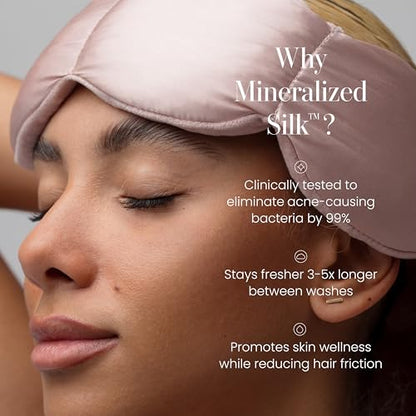 nodpod Mineralized Silk Gentle Pressure Sleep Mask, Weighted Eye Mask - color: Petal Silk