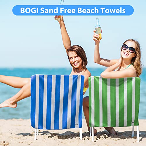 BOGI 4 Pack Microfiber Beach Towel Set for Travel Bath Beach Swim Gym Yoga（L 63''x31.5''） - color: Blue+bblue+gblue+pblue, size: L:63"x31.5" with 16"x16"