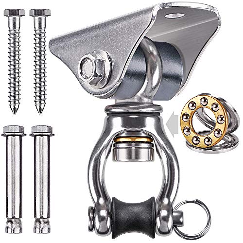 SELEWARE Silent Swing Hanger Heavy Duty Bearing Swing Hooks 1 Pack - color: Multi ( 1 Pack 360° Bearing Swing Hanger )