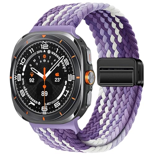 Sport Magnetic Band Compatible with Samsung Galaxy Watch Ultra 2/Ultra 47mm - color: Grape Purple, size: for Galaxy Watch Ultra 2 1/Ultra(2025)