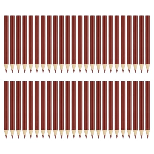PATIKIL Reddish Brown Colored Pencils Set,48 Pcs Oil Color Pencils Wooden 3.5inch Coloring Drawing Half Pencils for Artists Art Painting - color: Reddish Brown