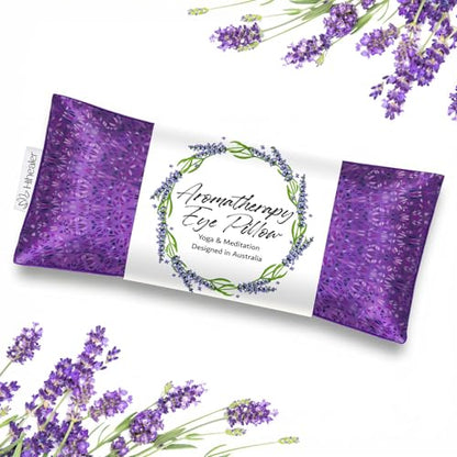 Hihealer Lavender Eye Pillow for Relaxation, Yoga, Sleep, Weighted Eye Mask - color: Deep Royal Purple