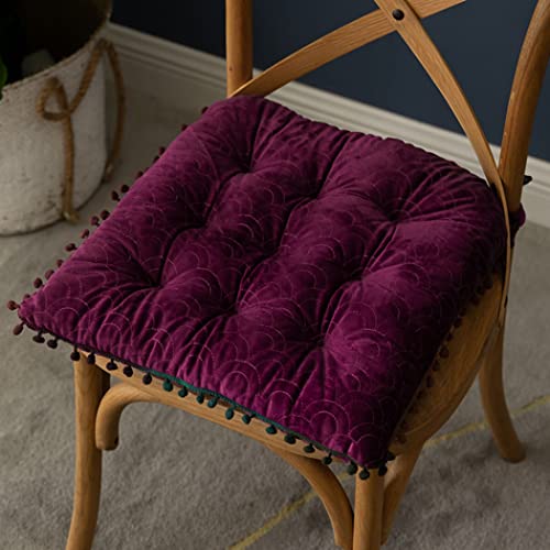 Round Throw Pillow Thickened Seat Cushion Sofa Cushion Meditation Pillow Living Room Window Balcony Decoration Pillow (15.7in, Square Purple Red) - color: Square Purple Red, size: 15.7in