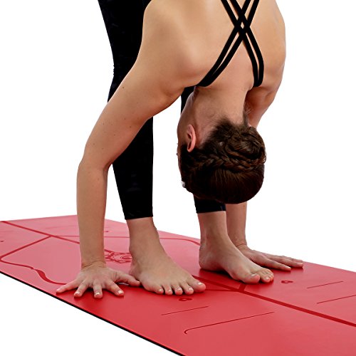 Liforme Special Yoga Mat - Patented Alignment Design, Ultimate Grip - color: Red