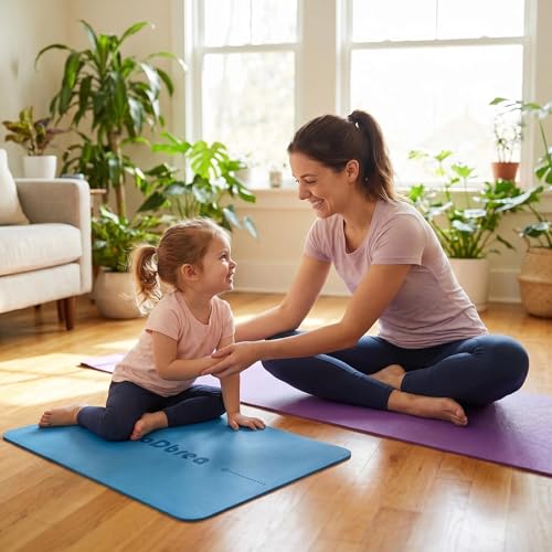 Mini Small Yoga Mat 23.6×15.7in 5mm Thin Portable Non-Slip Knee Pad