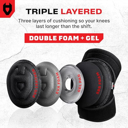 NoCry Gel Knee Pads for Men and Women with Soft Foam Cushion — Waterproof Anti-Slip Cap and Easy to Use, Adjustable Non-Slip Straps — Durable, Lightweight Design — Perfect for Gardening Work - style: Gel & Foam