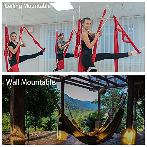 ABuff 1100 lb Heavy Duty Hammocks Hooks, 2 Pcs M8 Yoga & Brazilian Hammock Hanging Kit for Hammock Stands, Ceiling Hook for Hammocks Hanging Kit, Swing Hanging, Wall/Ceiling Mount, Indoor & Outdoor