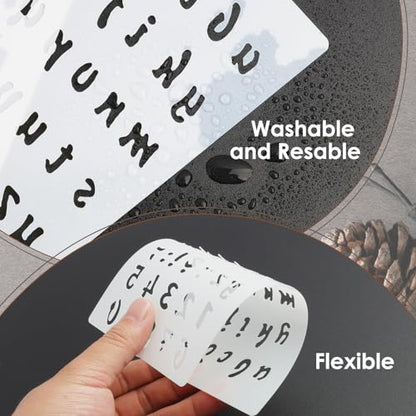 Alphabet Number Stencils – 24PCS Reusable Letter Templates for Journals, Scrapbooking, DIY Crafts School Projects