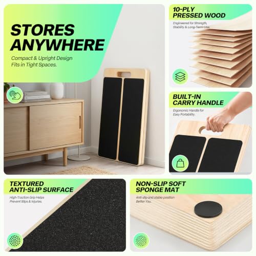 Slant Board, Adjustable Calf Stretch Board for Ankle Mobility