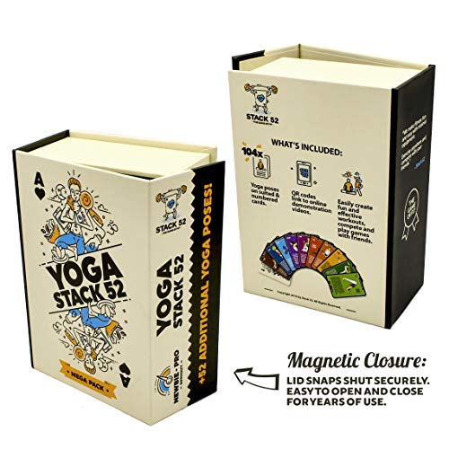 Stack 52 Yoga Exercise Card Mega Pack by Certified Yoga Instructor - color: 107 Card Mega Pack