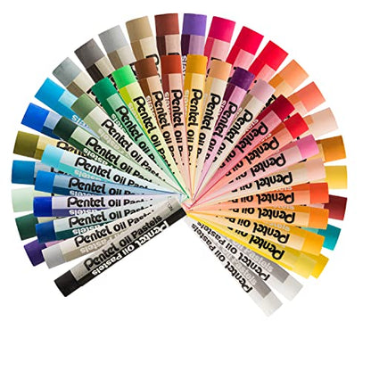 Pentel Arts Oil Pastels - 50 Color Set with Metallic and Fluorescent Packs, 3pk Set - size: 62 Count (Pack of 1)