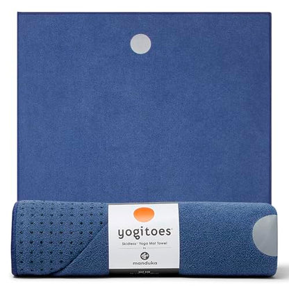 Manduka Yogitoes Hot Yoga Mat Towel - 71" | Moisture Activated Grip | Patented Silicone Nubs | Highly Absorbent, Durable & Easy Care | Made from Recycled Materials | 71 x 24 Inches | Moon - color: Moon, size: 71" x 24"