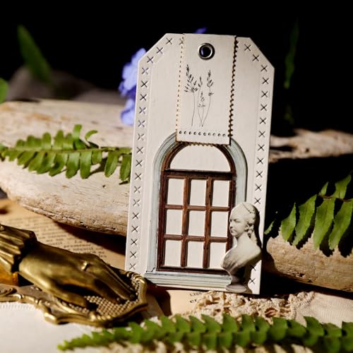 CATaireen Vintage Junk Journal Decoupage Elements Paper Card Pre Cut Cardstock Chipboard Small Embellishments Art Aesthetic Scrapbook Cutout DIY Supplies Kit Ephemera Pack for Adults (Door)