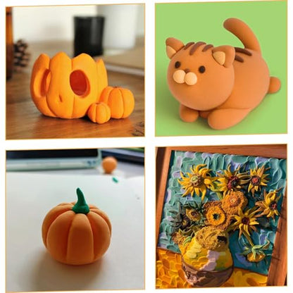 Air Dry Clay Lightweight, Flexible Modeling Clay for Adults Arts and Crafts | Professional & Moldable, Soft & No-Stick, Polymer Clay for Sculpting, Molding,Anime Figures,Making Costumes,DIY Projects - color: Orange