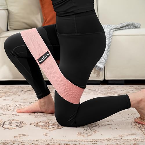 3-Pack Fabric Resistance Bands for Legs & Glutes – Exercise Bands for Workout, Strength Training, Yoga, Pilates & Fitness - color: Peach Cream, Blush Dune, Lost Cherry