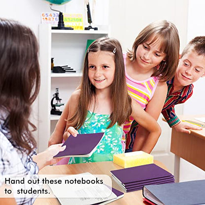 feela 36 Pack Soft Cover Journal Bulk, Lined Blank Travel Journal for Women Men Writing, Notebooks College Ruled for Work, Note Taking Notebook School Business Supplies, 8.2” x 5.5”, A5, Dark Purple - color: 36 Dark Purple