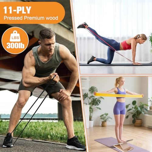 Adjustable Slant Board for Calf Stretching, Wood Incline Calf Stretcher and Squat Wedge 5-Level Incline (20°-45°) for Exercise, Physical Therapy and Ankle Mobility,Knees, Feet, Achilles Support