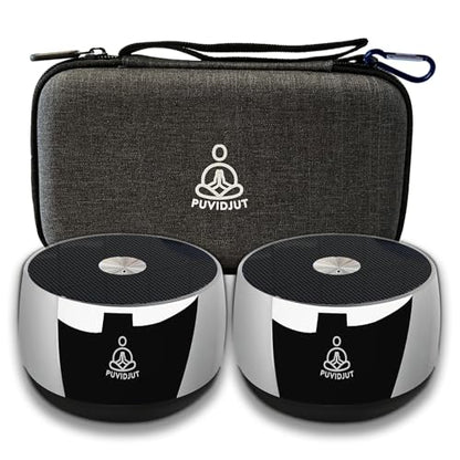 Sound Frequency Instruments, Meditation Tone TWS Machine- Solfeggio Bath Device for Yoga, Mindfulness, Singing Therapy System of Chakra Relaxation and Stress 5 Tones, 3 Timer Modes - color: Black