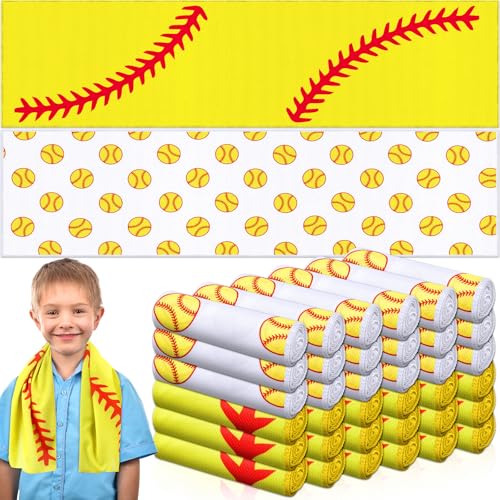 FuWeave 소프트볼 쿨링 타월 선물 36개 76.2 x 22.9cm(30 x - color: 소프트볼., size: 30 x 9 inches