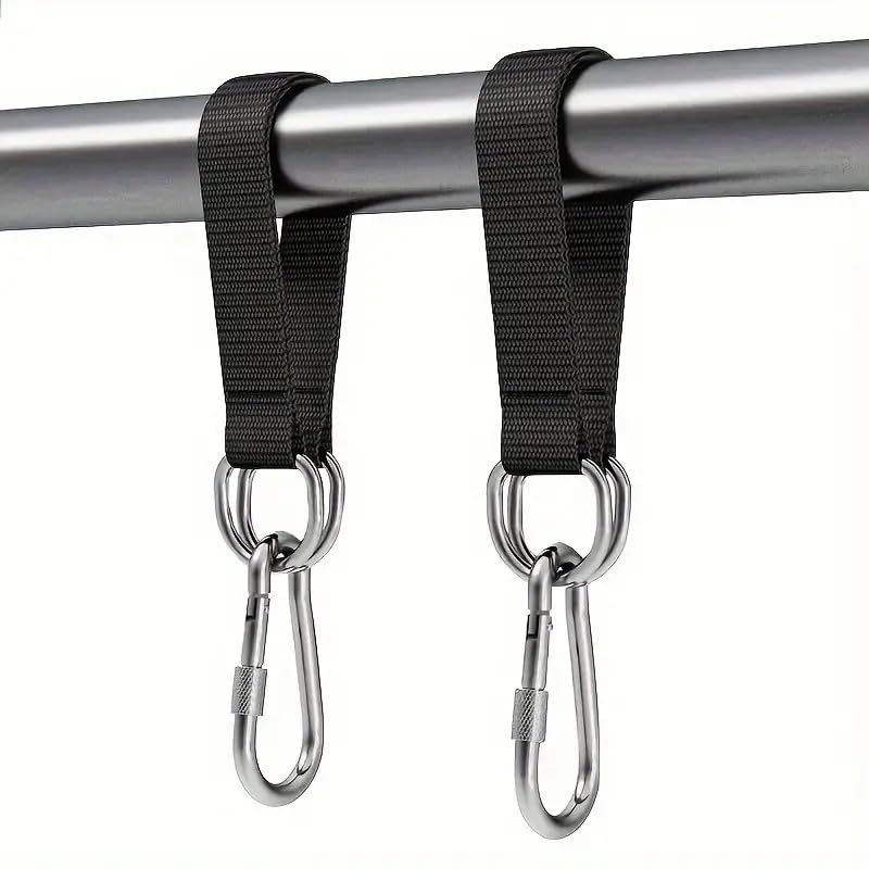 Heavy Duty Pull Up Bar Hanging Straps with Safety Lock Carabiners, Reinforced Nylon Suspension Straps for Boxing Sandbag, Yoga Swing & Indoor Gym Accessories