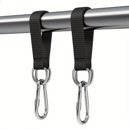 Heavy Duty Pull Up Bar Hanging Straps with Safety Lock Carabiners, Reinforced Nylon Suspension Straps for Boxing Sandbag, Yoga Swing & Indoor Gym Accessories