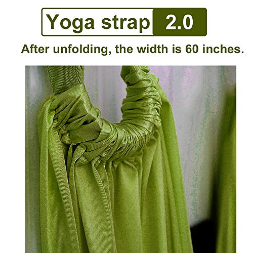 TOCO FREIDO Waist Back Leg Stretch Strap/Yoga Fitness Band, Leg Stretching Assist Trainer, Yoga Stretcher, Back Bend Split Inversion Strap for Fitness, Dance, Ballet, Gymnastics - color: Green