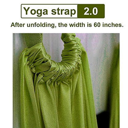 TOCO FREIDO Waist Back Leg Stretch Strap/Yoga Fitness Band, Leg Stretching Assist Trainer, Yoga Stretcher, Back Bend Split Inversion Strap for Fitness, Dance, Ballet, Gymnastics - color: Green