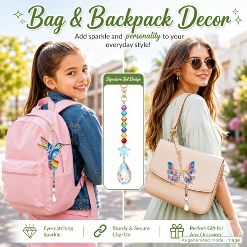 GOOTXUSK Art and Crafts for Kids Girls Ages 8-12, 8 9 10 11 12 Year Old Girl Birthday Gifts,Gem Art Diamond Painting Kits for Kids 8-12,Teenager Girl Gift Ideas,DIY Activities Window Suncatcher