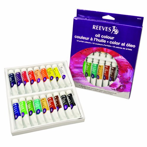 Reeves 18-Pack Oil Color Tube Set, 10ml - size: 18 Tubes, style: Oil Colour