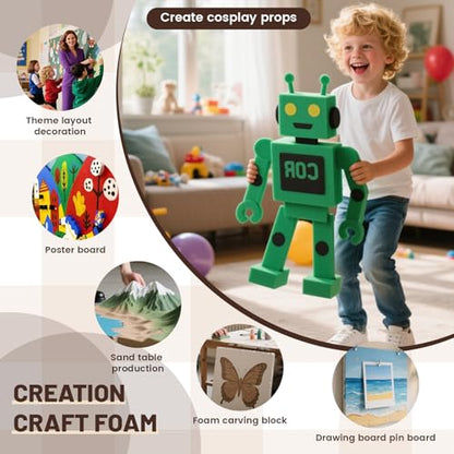 Multi Purpose XPS Foam Board, 10 Pack 11.7x7.8x0.4in Polystyrene Craft Foam | Rigid and Easy to Shape,DIY Modeling Art Projects, Party Decoration, Cosplay Prop Production, Carve,Heat Insulation - size: 11.7x7.8x0.4in-10pcs