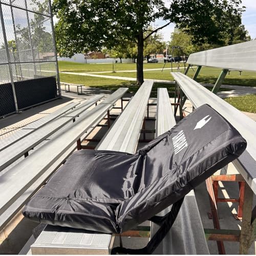 Stadium Seat with Back and Cushion: Regular 23” bleacher Chairs, Stadium Chairs on Hard Benches. Recommended for Extra Space Comfort, a Premium Chair for Bleachers