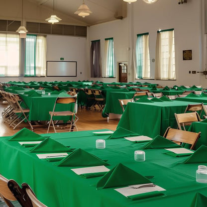 Niuara Green Plastic Table Cloth Disposable, 4 Pack, 54 x 108 in | Rectangle, 6 ft Tables, St Patricks Day, Holiday Party - color: Green, size: 54" x 108" - 4 Packs