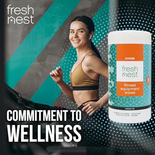 Fitness Equipment Wipes - Cleaning Wipes - 2 Pack - size: 75 Count (Pack of 2)