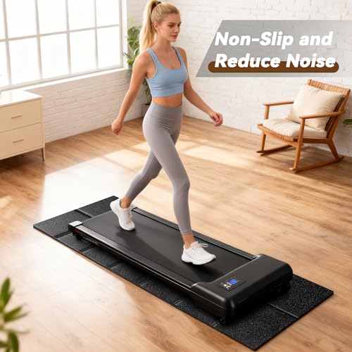 Walking Pad Mat – 68" x 24", 1/4" Thick Treadmill Mat for Carpet Floors - size: 68"L x 24" W x 0.24"Th