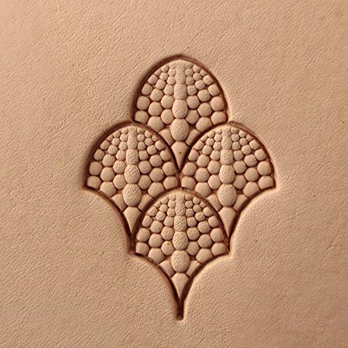 DandS ltd Leather Stamp Tool, Dragon Scale, Professional Steel Craft Tool for Leatherworking, Embossing, Carving & Stamping Leather Projects, Belts Wallets & DIY Projects Compatible with Mallet #392B - color: Dragon Scale 0.70" x 0.51"