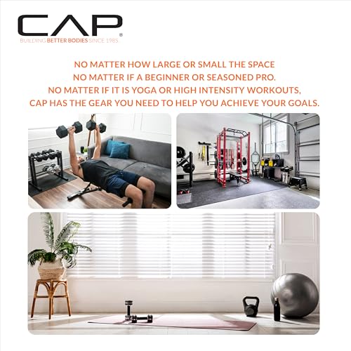 CAP Barbell 1/2-Inch High Density Exercise Yoga Mat with Strap | Multiple Options - color: Teal, style: Yoga Mat w/Knee Pad