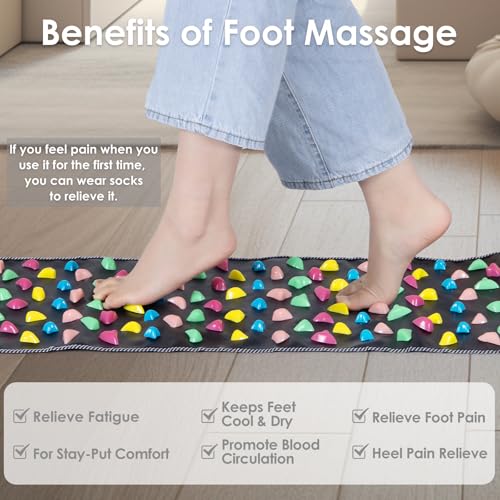 Foot Massage Mat, Reflexology Acupressure Mat for Foot Pain Relief