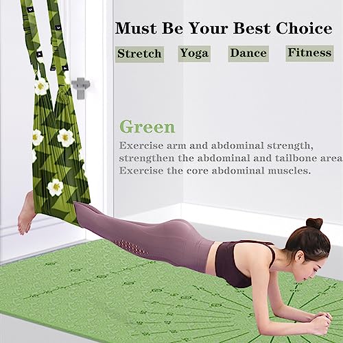 TOCO FREIDO Waist Back Leg Stretch Strap/Yoga Fitness Band, Leg Stretching Assist Trainer, Yoga Stretcher, Back Bend Split Inversion Strap for Fitness, Dance, Ballet, Gymnastics - color: Green New