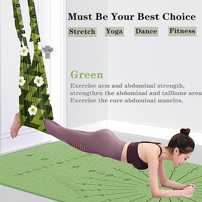 TOCO FREIDO Waist Back Leg Stretch Strap/Yoga Fitness Band, Leg Stretching Assist Trainer, Yoga Stretcher, Back Bend Split Inversion Strap for Fitness, Dance, Ballet, Gymnastics - color: Green New