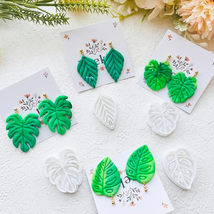 Leaf Shape Polymer Clay Cutters Set – Molds and Clay Cutters for Polymer Clay, Botanical Clay Earring Tools - color: B color