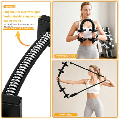 10-in-1 Pilates Bar Kit Works as Ab Rollers, Power Twister and Dumbbells