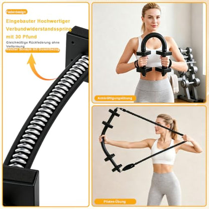 10-in-1 Pilates Bar Kit Works as Ab Rollers, Power Twister and Dumbbells